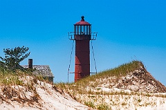 Sand Dunes By Monomoy Point Lighthouse on Cape Cod